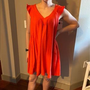 Bright red sundress